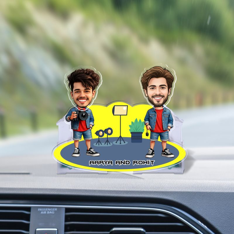 Personalized Bobblehead Caricature with Battery Powered Shaking Head Feature  Photographer Gift for Friends & Brother   Photographer Desk Decor